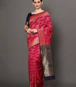 Glemora Pink Designer Ethnic Wear Silk Blend Banarasi Traditional Saree