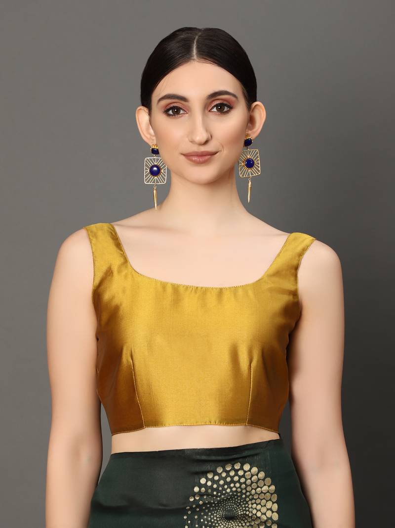 Glemora BlackYellow Beautiful Ethnic Wear Silk Blend Banarasi Traditional Saree