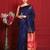 Glemora NevyBlueRed Beautiful Ethnic Wear Silk Blend Banarasi Traditional Saree