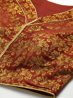 Women Maroon Woven Jacquard Readymade Blouse 4
