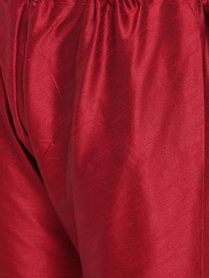 Mag Men's Red Matching Kurta Churidar With Gold  Waiscoat  For Men (RG-19459-36) 5
