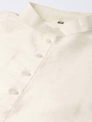 Mag Men's white Matching Kurta Churidar With Gold Waiscoat For Men (RG-19465-36) 3