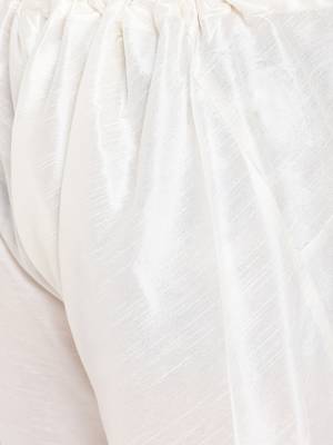 Mag Men's White Matching Kurta Churidar With Banarsi Sky Blue Waiscoat For Men (RG-19474-36) 5