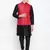 Mag Men's Black Matching Kurta Churidar With Red Joot Waiscoat For Men (RG-19475-36)