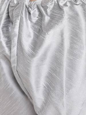 Mag Men's Silver Matching Kurta Churidar With Gray 1st Joot Waiscoat For Men (RG-19484-36) 5