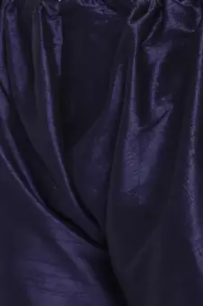 Mag Men's Navy Blue Matching Kurta Churidar With Purple Waiscoat For Men 