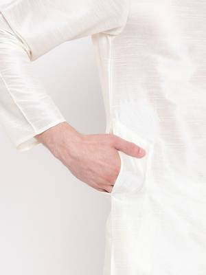 Mag Men's white Matching Kurta Churidar With Mahroon Waiscoat  For Men (RG-19498-36) 5