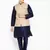 Mag Men's Navy Blue Matching Kurta Churidar With Coffee Joot Waiscoat For Men (RG-19500-36)