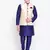 Mag Men's Royal Blue Matching Kurta Churidar With Gold Waiscoat For Men (RG-19503-36)