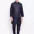Mag Men's Navy Blue Matching Kurta Churidar With Navy Blue Joot Waiscoat For Men (RG-19504-36)