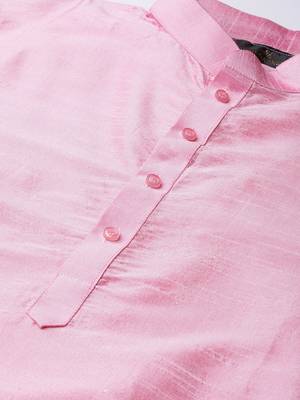 Mag Men's Pink Matching Kurta Churidar With Gray Joot Waiscoat For Men (RG-19513-36) 3