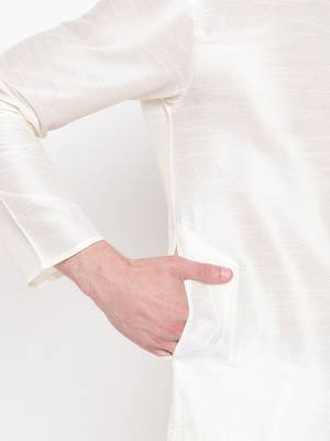 Mag Men's white Matching Kurta Churidar With Coffee Joot Waiscoat (19522-36) 5