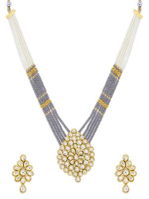 Gold pearl necklace sets 3