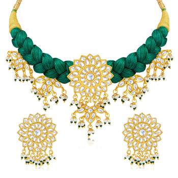Gold pearl necklace sets 2