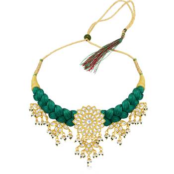 Gold pearl necklace sets 3