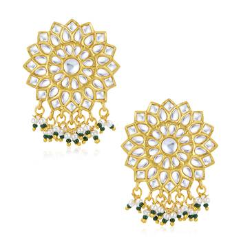 Gold pearl necklace sets 4
