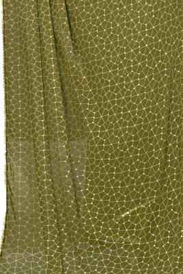 Mehendi woven faux georgette saree with blouse 5
