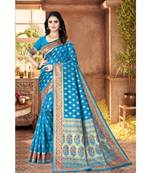 soft banrasi silk  Saree With Blouse piece