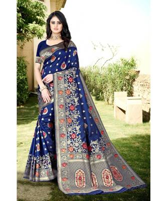 banrasi silk  Saree With Blouse piece 1