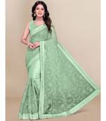 soft net saree with blouse piece