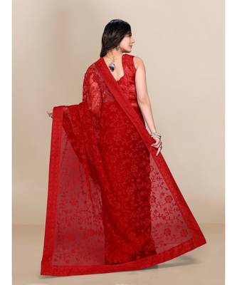 Soft Net Saree With Blouse Piece 2