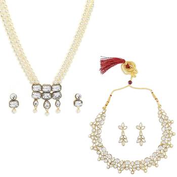 White crystal necklaces 1