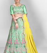 Pista cream Colour Dulhan Lehenga Choli, Wedding Lehenga Choli