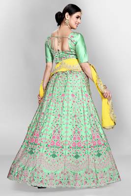 Pista cream Colour Dulhan Lehenga Choli, Wedding Lehenga Choli 4