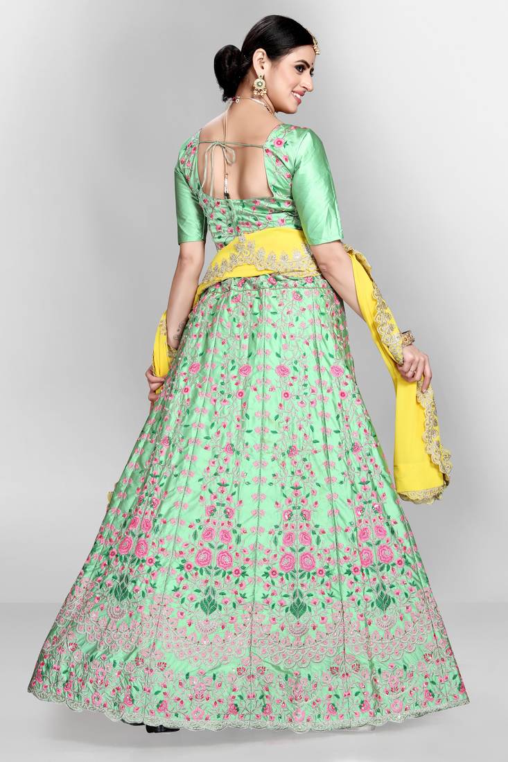 Pista cream Colour Dulhan Lehenga Choli, Wedding Lehenga Choli