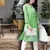 Women Hand Embroidered Green Cotton Lucknow Chikankari Trending Kurta