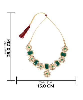 Green Stone Embellished Choker Set 5