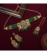 Traditional Green Pearl antique Choker Set