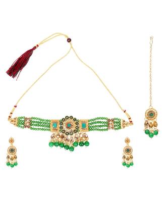 Traditional Green Pearl antique Choker Set 2
