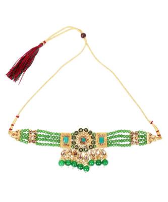 Traditional Green Pearl antique Choker Set 3