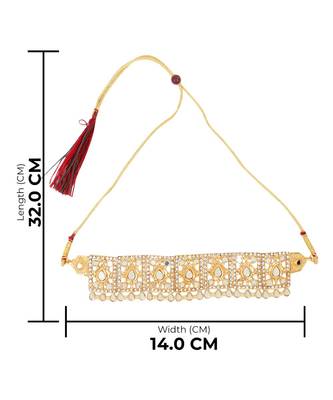 Square Shaped Gold Mirror Choker Set 5