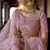 Pink zari and resham embroidered georgette semi stitched wedding lehenga
