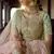 Green Sequins, zari and resham embroidered georgette semi stitched wedding lehenga