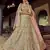 Yellow zari and resham embroidered georgette semi stitched wedding lehenga