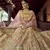 Yellow zari and resham embroidered georgette semi stitched wedding lehenga
