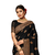 Black woven cotton silk saree with blouse