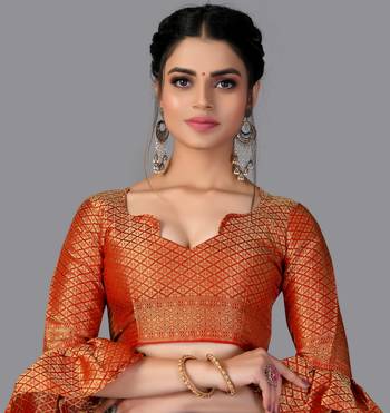 Nylon Silk Beautiful Pure Zari Weaving Saree With Rich Pallu Contrast Border 4