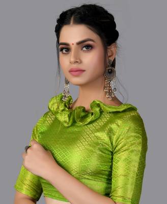 Nylon Silk Beautiful Pure Zari Weaving Saree With Rich Pallu Contrast Border 5