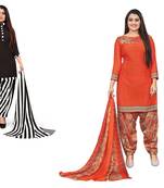 Multicolor printed crepe salwar