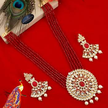 Red pearl necklace-sets 1