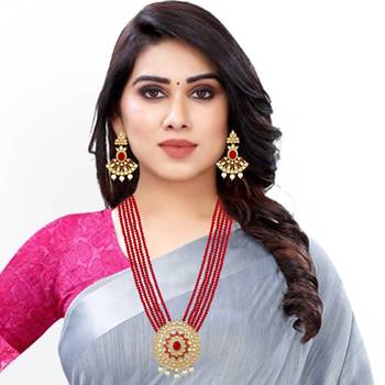Red pearl necklace-sets 4