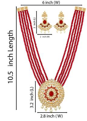 Red pearl necklace-sets 5