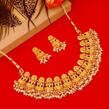 Gold pearl necklace-sets 1
