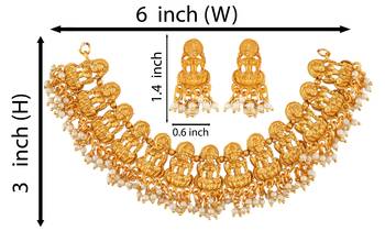 Gold pearl necklace-sets 4