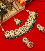 Green pearl necklace-sets