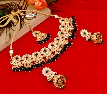 Black pearl necklace-sets 1